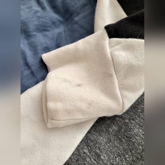 PINK Gray/Black/White Sweatshirt. Used/Fair Condition. Sz Small. - Picture 3 of 14